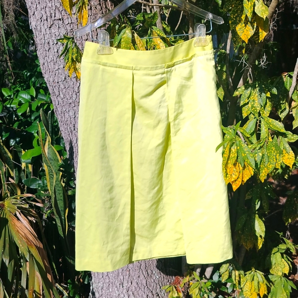 Worthington Sunny yellow a line skirt size 6